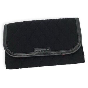 Vera Bradley Classic Black Trimmed Wristlet Wallet Patent trim NWT $69